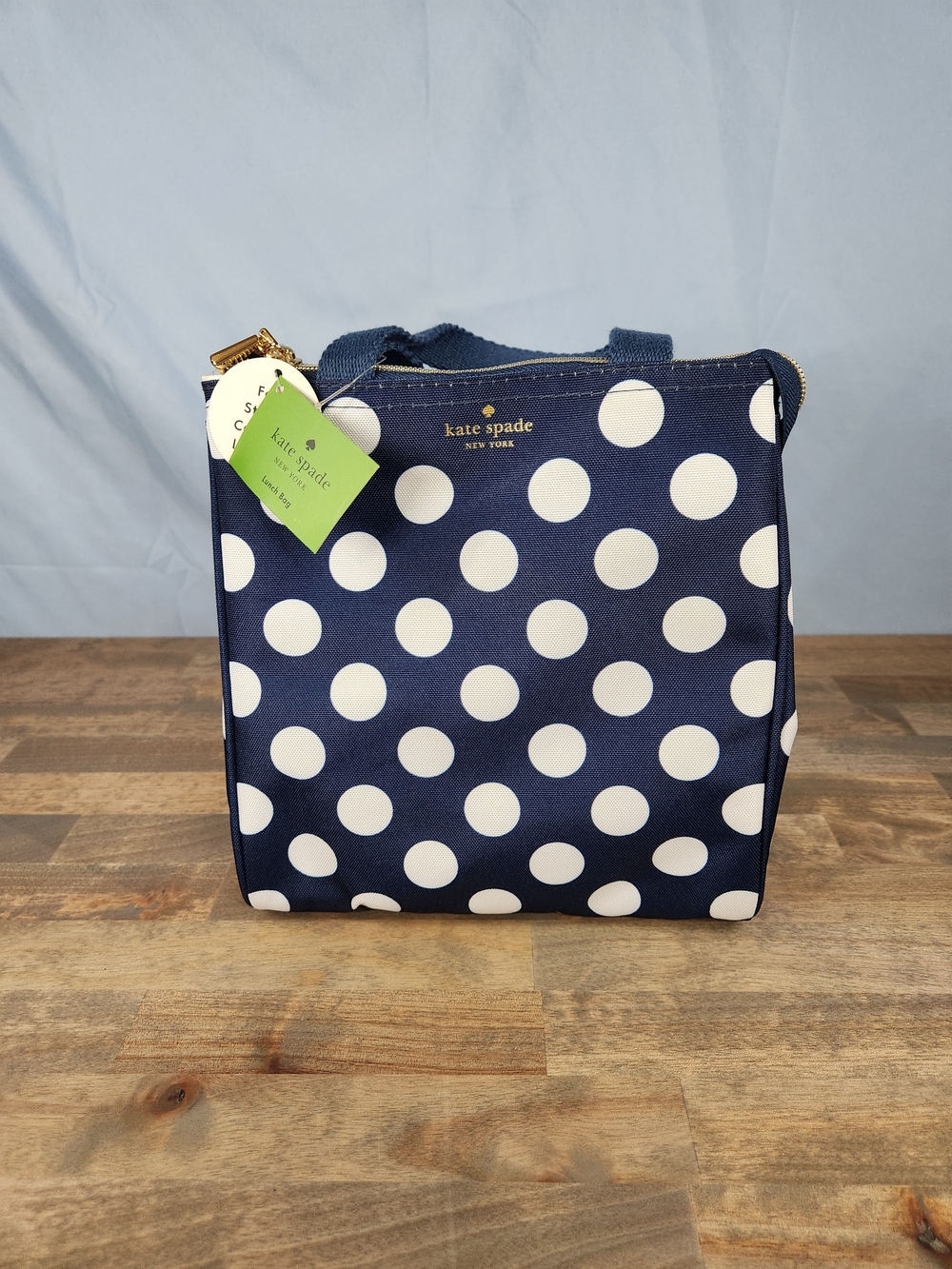 kate spade  Navy White Polka Dot Lunch Tote